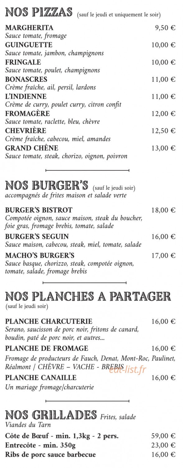 Le grand chêne — carte page 1