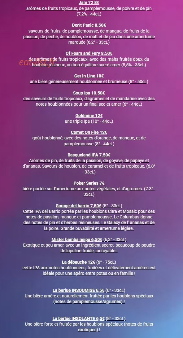 Le sept — carte page 14