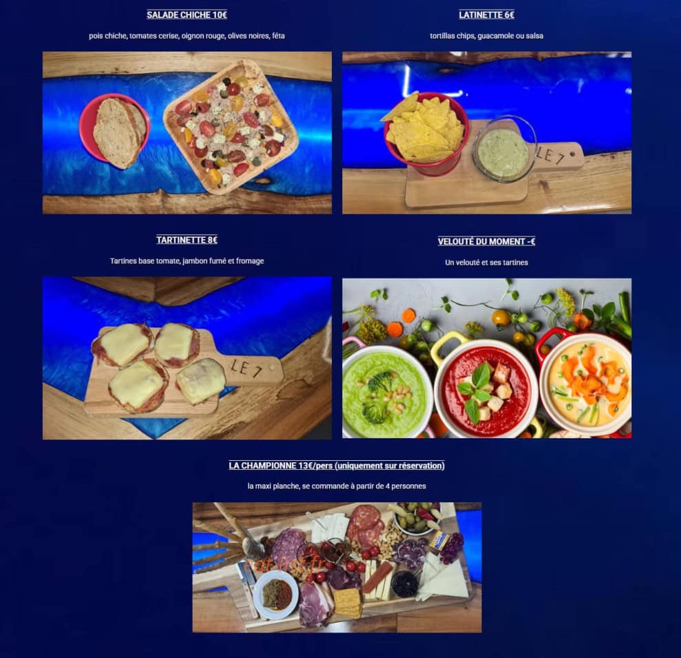 Le sept — carte page 2