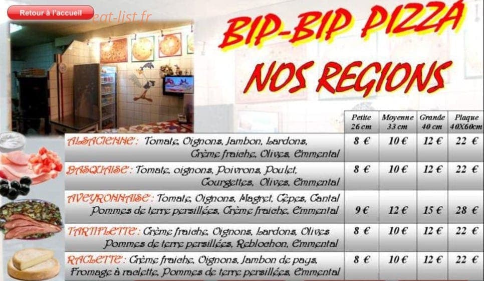 bip bip pizza — carte page 5