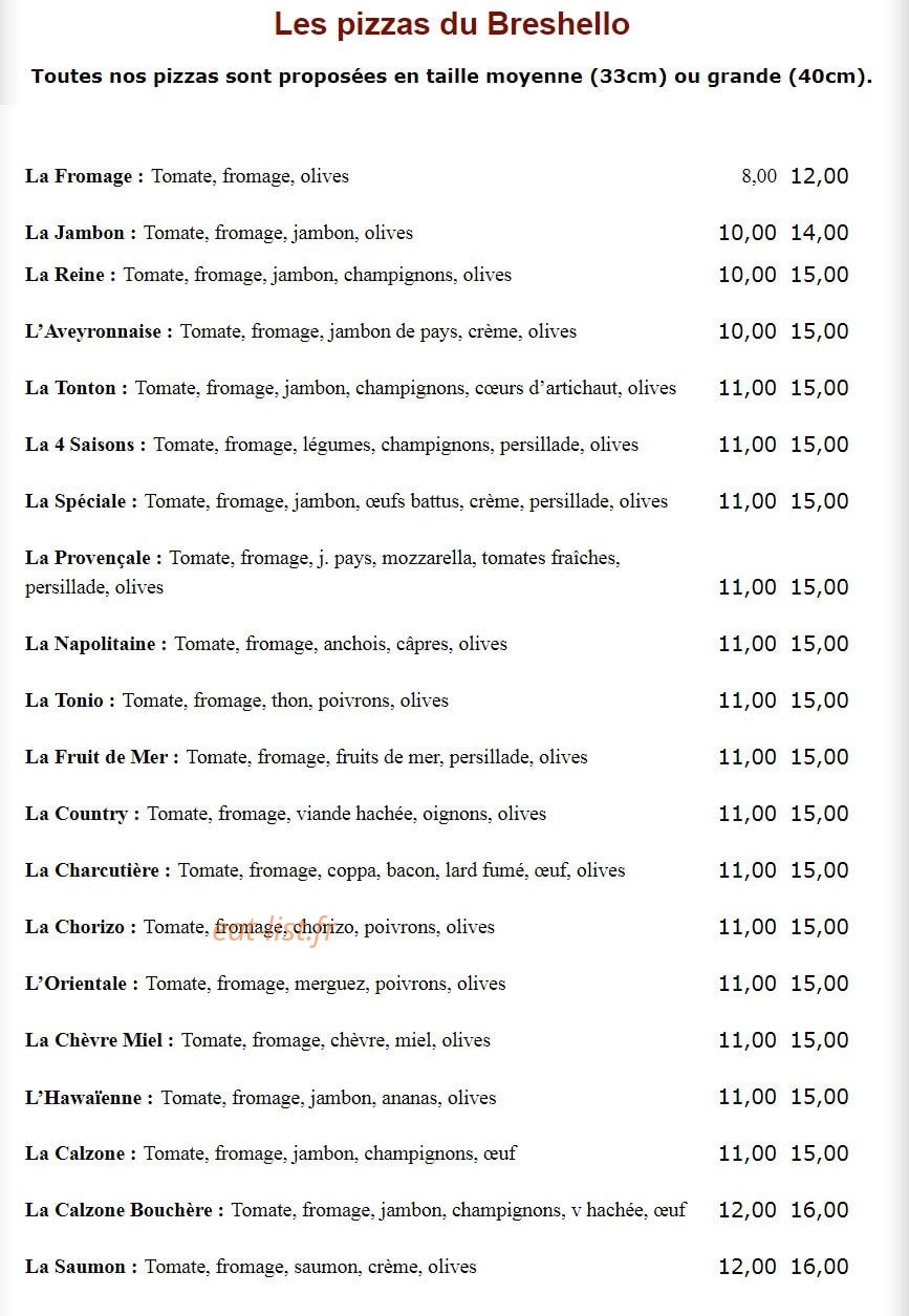 Breshello — carte page 1