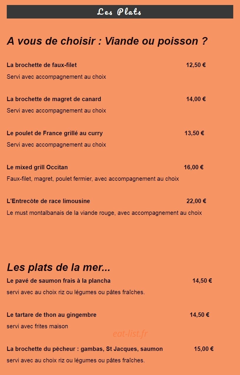 Chez Olympe — carte page 2