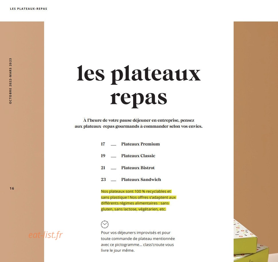 Class'croute — carte page 14