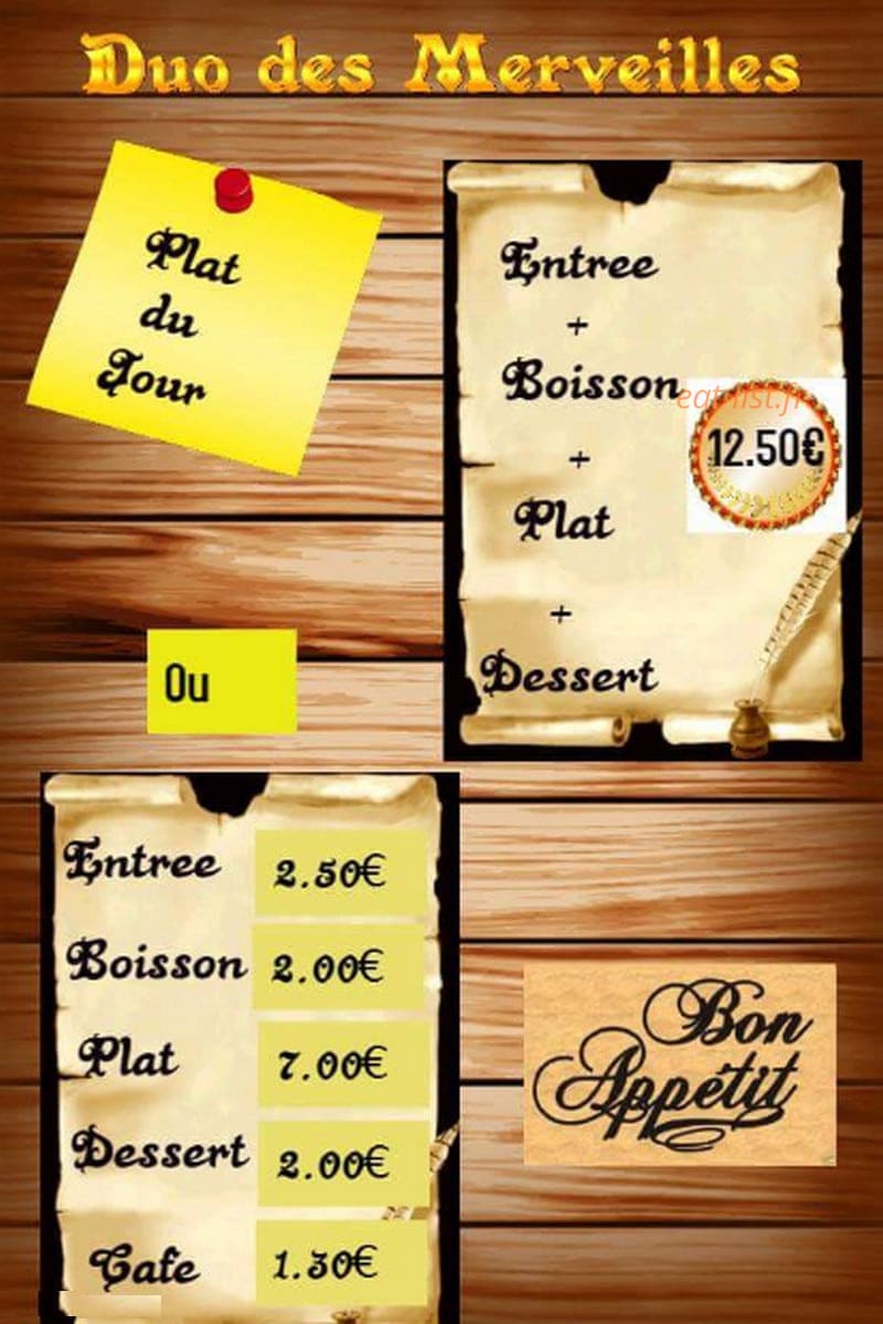 Duo des Merveilles — carte page 2