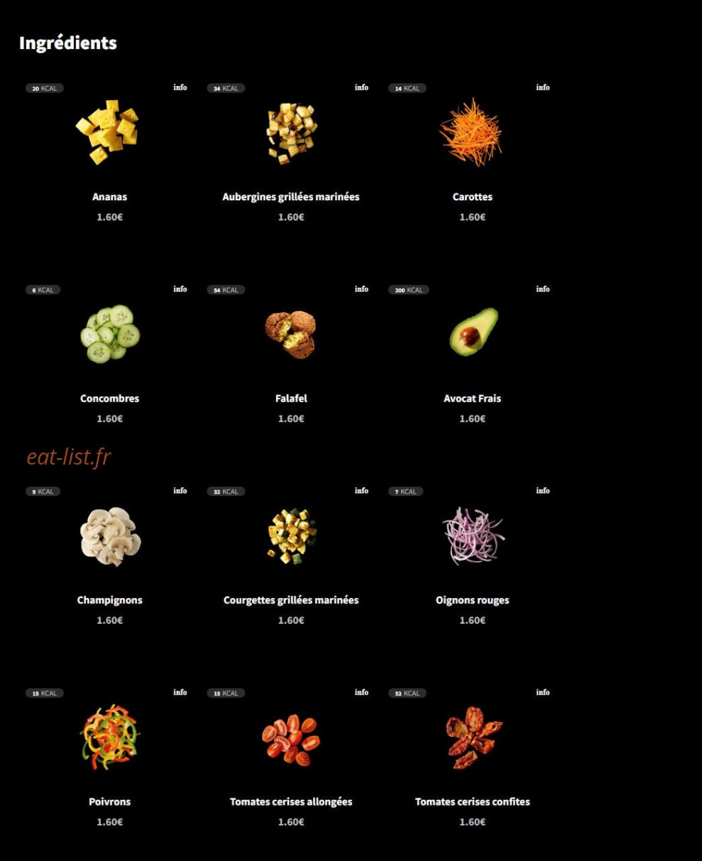 Eat Salad — carte page 3