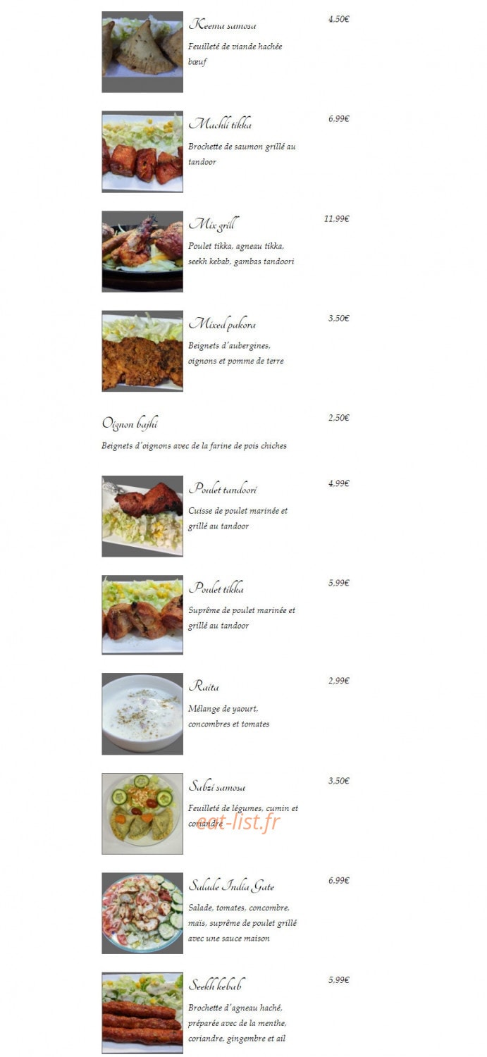 India Gate — carte page 2