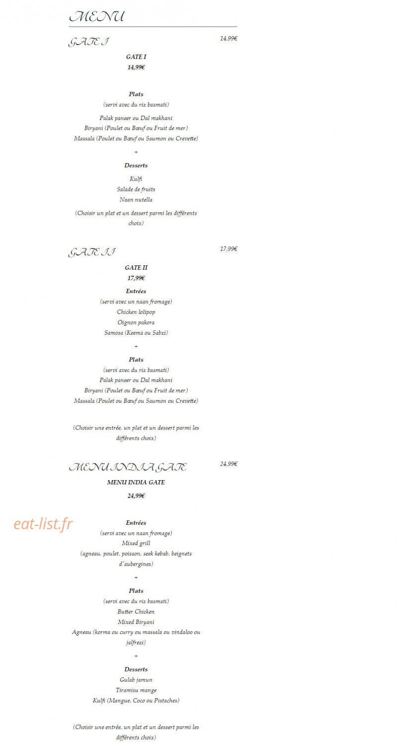 India Gate — carte page 11