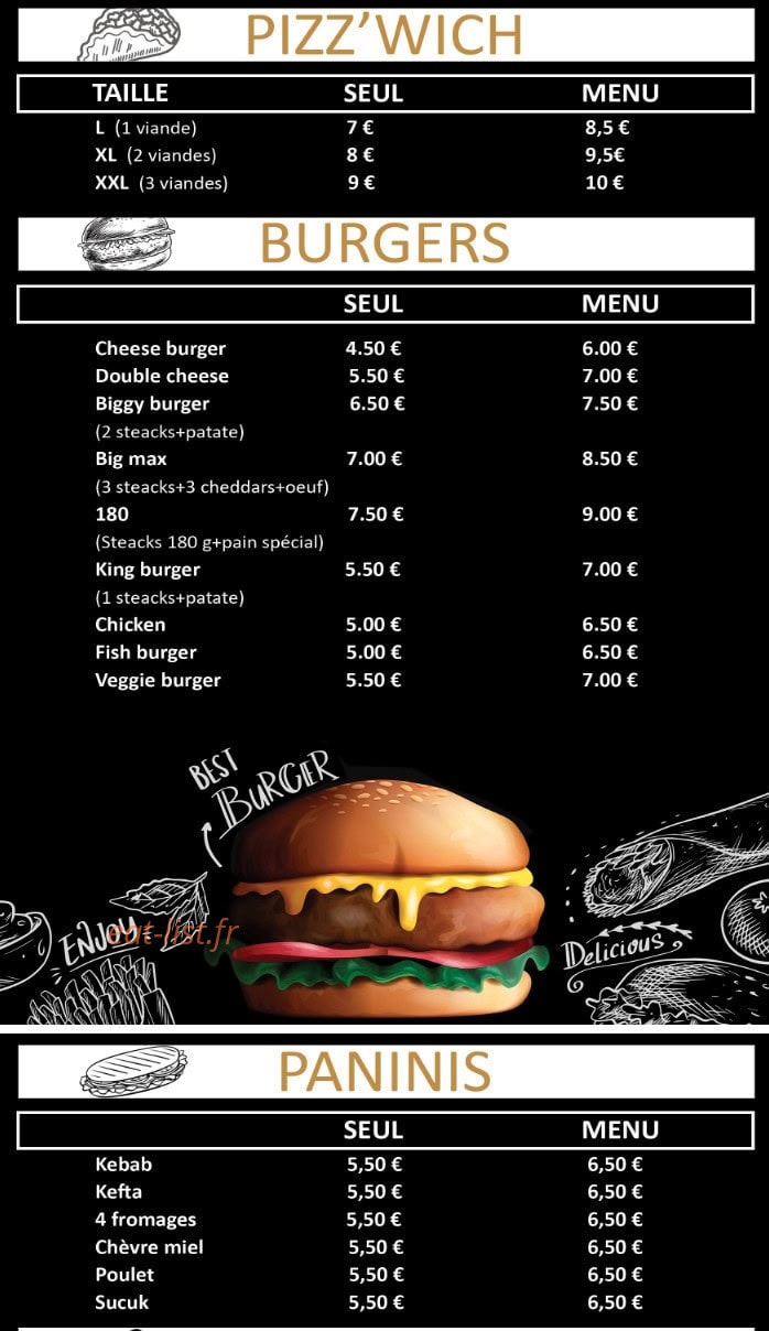 Istanbul restaurant — carte page 2