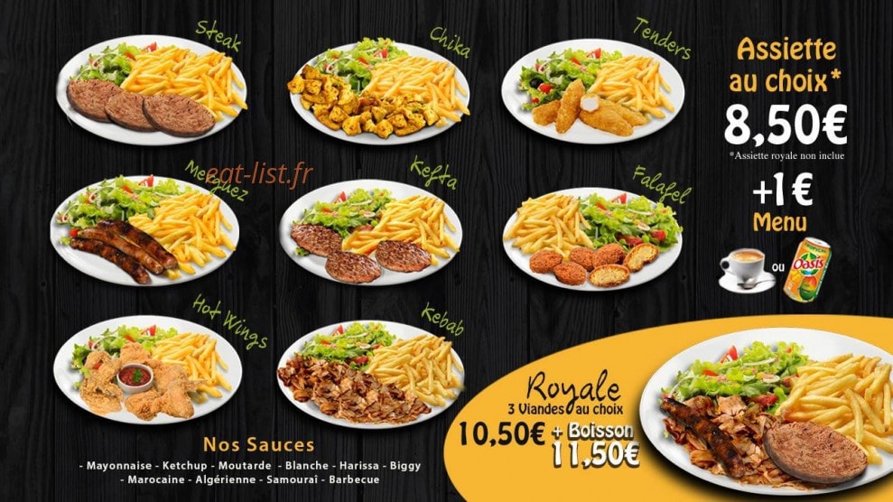Kings Saveurs Original — carte page 1