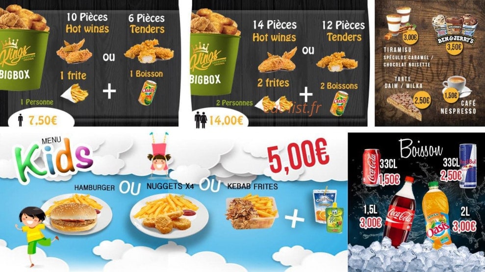 Kings Saveurs Original — carte page 3