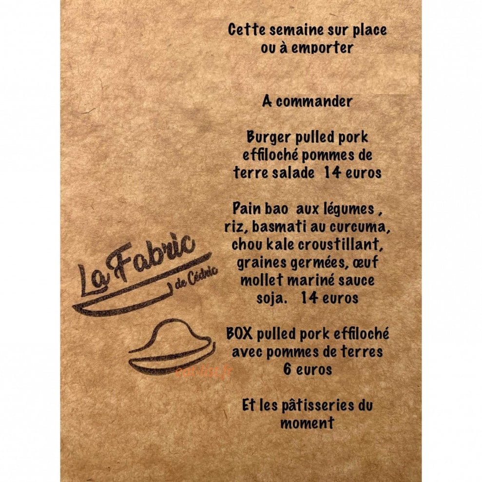 La Fabric — carte page 1