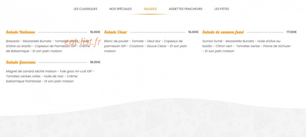 La Tart'in — carte page 3