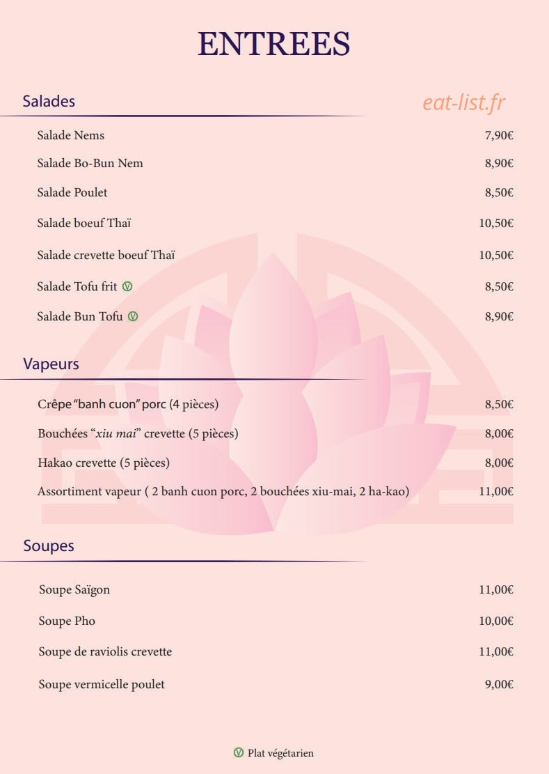 Le Lotus Impérial — carte page 4