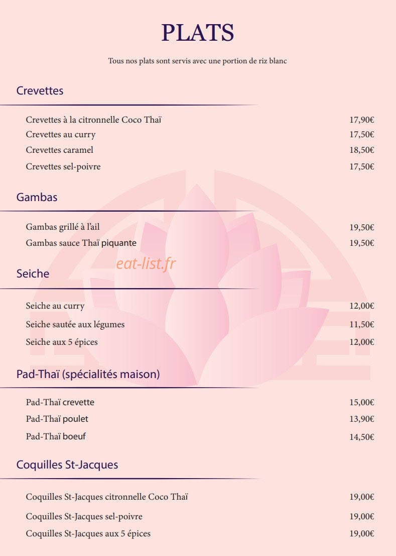 Le Lotus Impérial — carte page 6