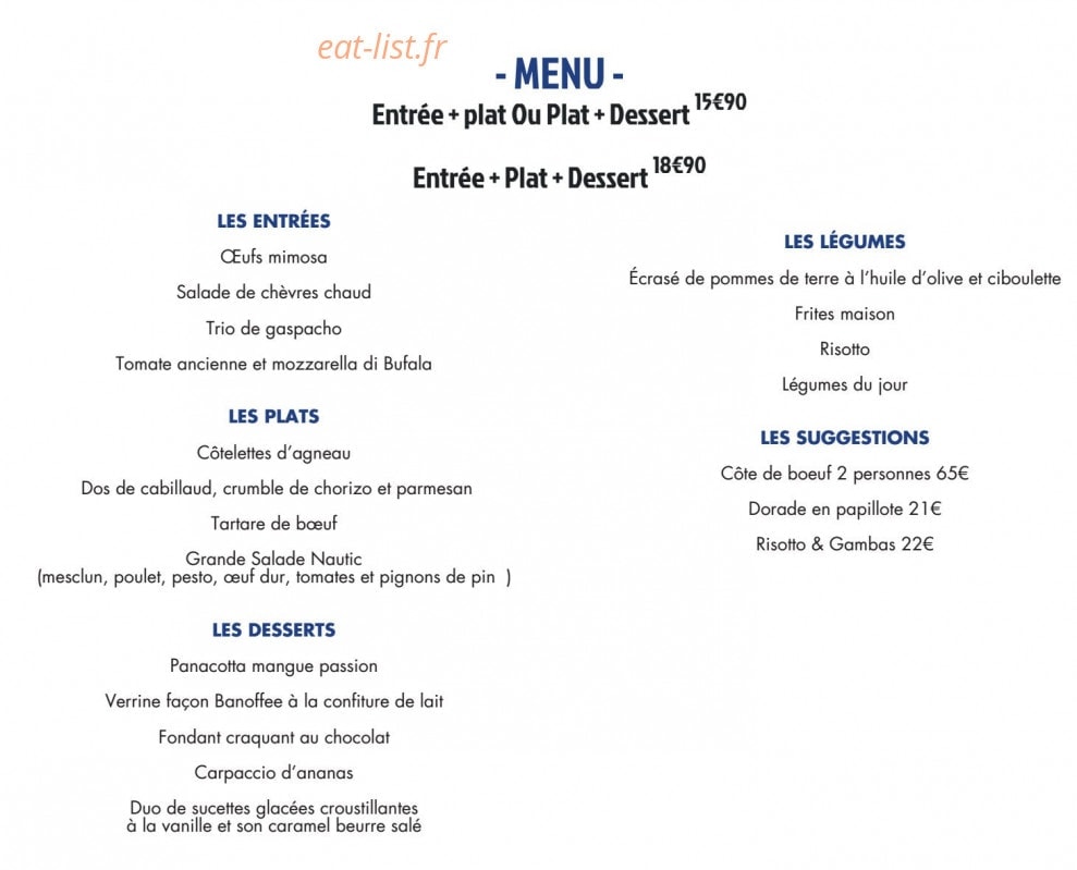 Le Nautic — carte page 1