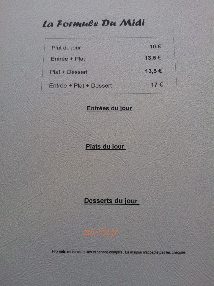 Le Zinc — carte page 3