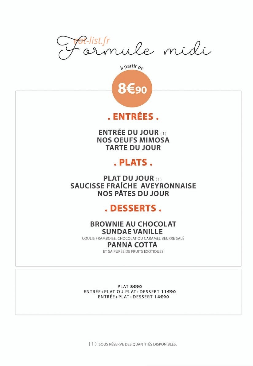 Les Garçons de Café — carte page 3