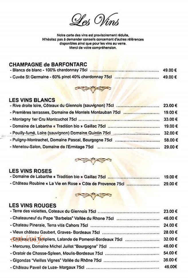 Les Terrasses de L'Empereur — carte page 2