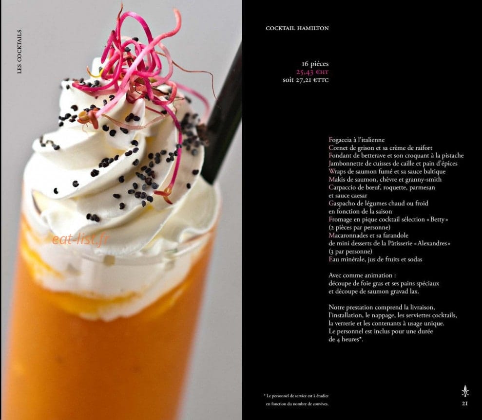Lys-Traiteur — carte page 9