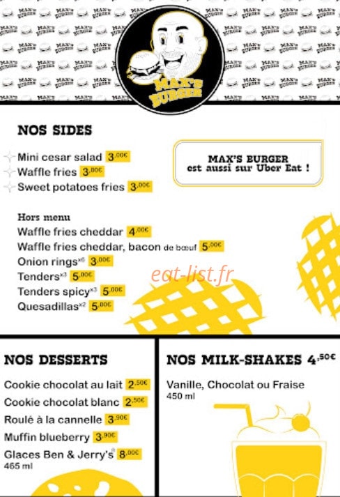 Max's Burger — carte page 2