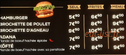 Mevlana Restaurant — carte page 1