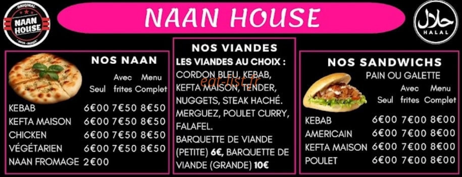 Naan House — carte page 2