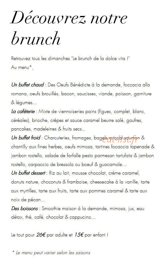 Pia Trattoria gourmande — carte page 3