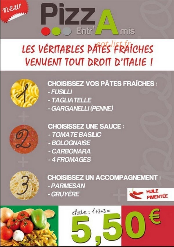 Pizza Entr'Amis — carte page 2