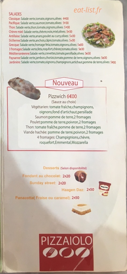 Pizzaiolo — carte page 4