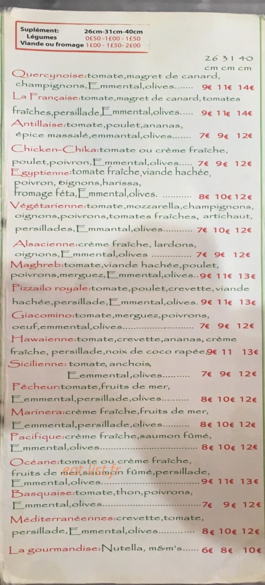 Pizzaiolo — carte page 3