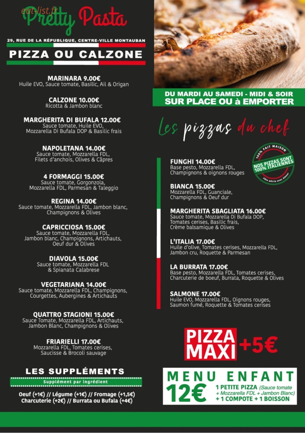Pretty Pasta — carte page 1