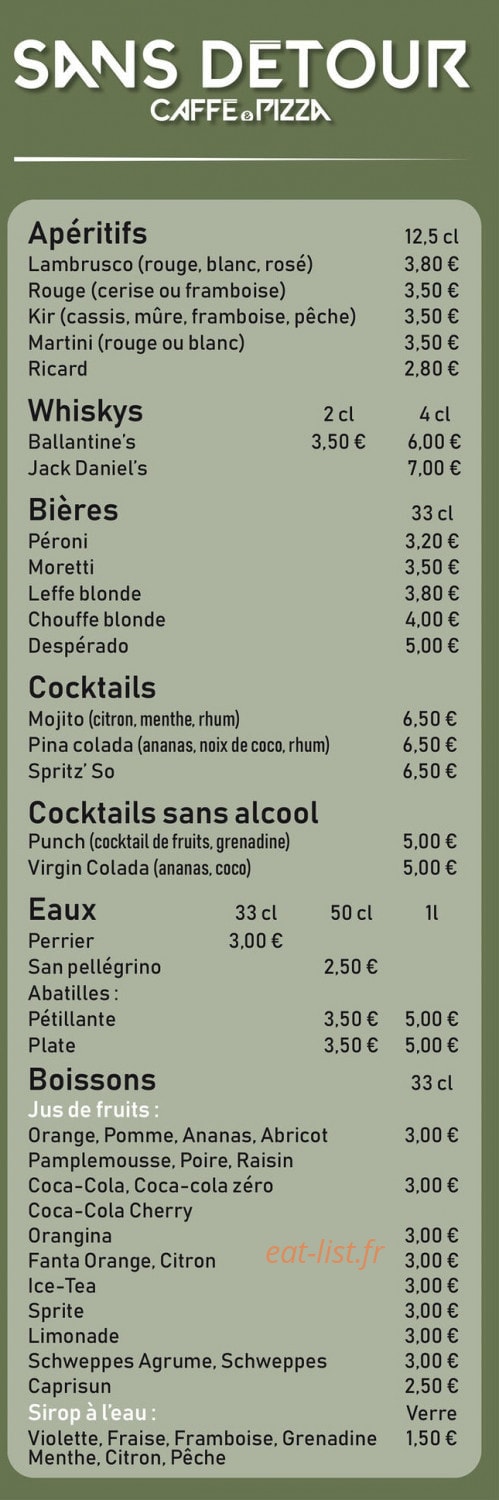 Sans Détour — carte page 2