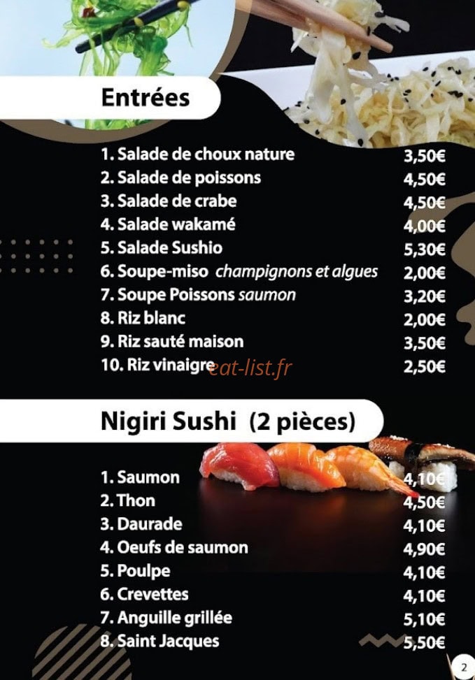 Sushio — carte page 2
