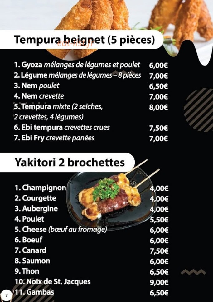 Sushio — carte page 11