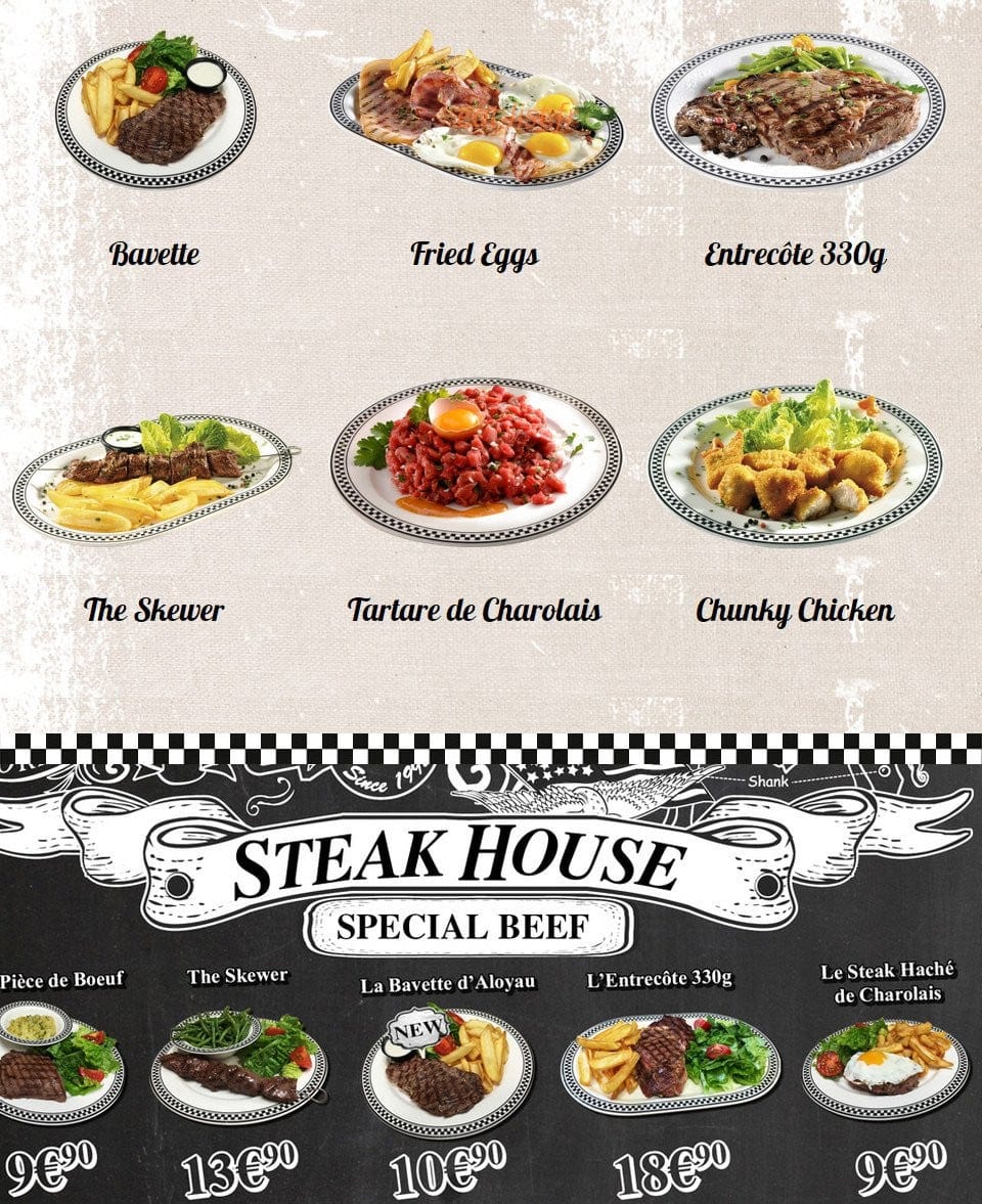 Tommy's Diner Café — carte page 1