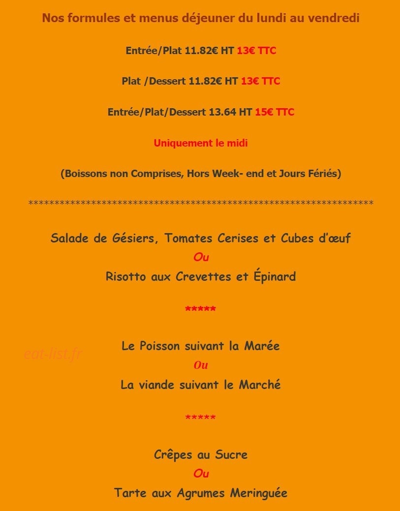 L'auberge du moulin — carte page 1