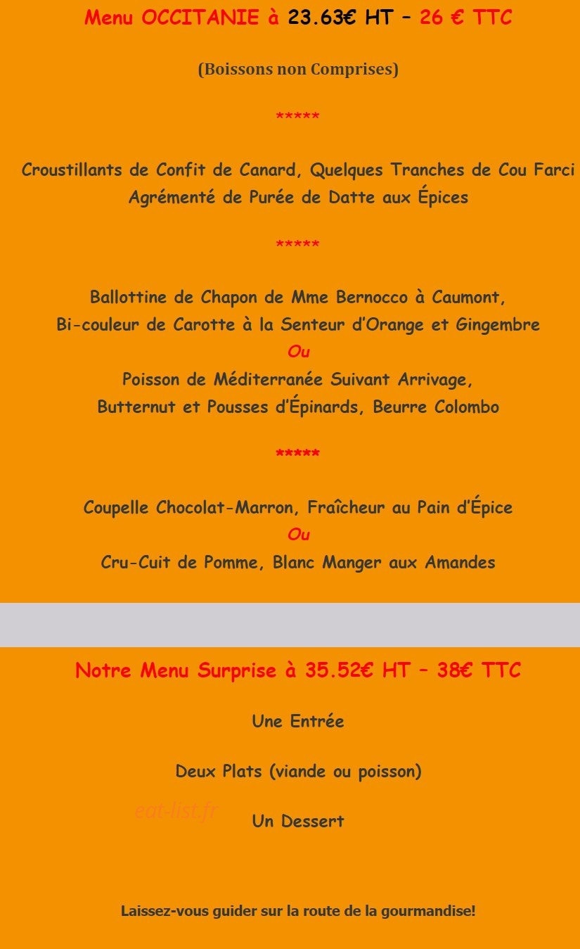 L'auberge du moulin — carte page 2