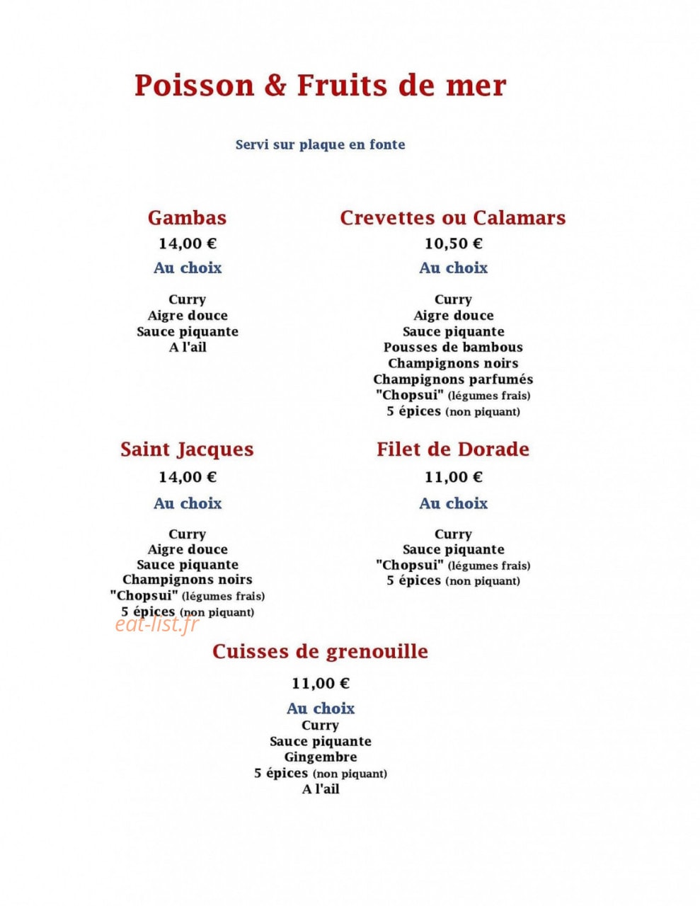Le Saïgon — carte page 3