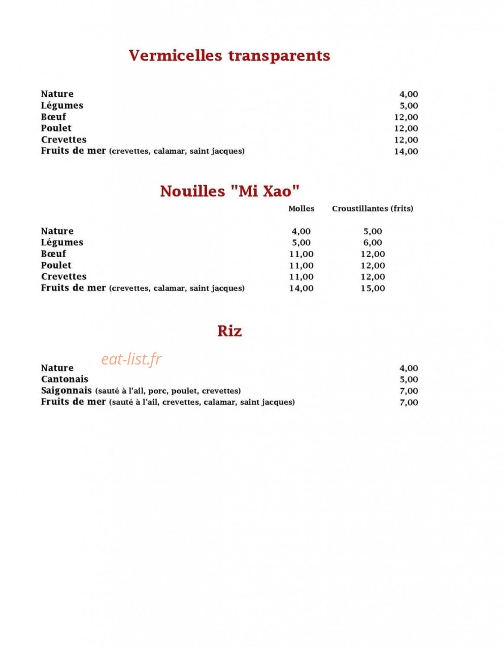 Le Saïgon — carte page 5
