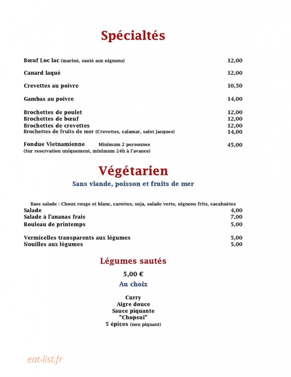 Le Saïgon — carte page 4