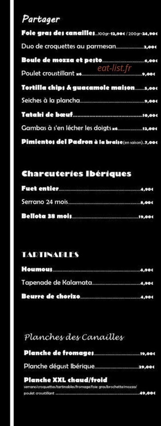 Les Canailles de Castel — carte page 3