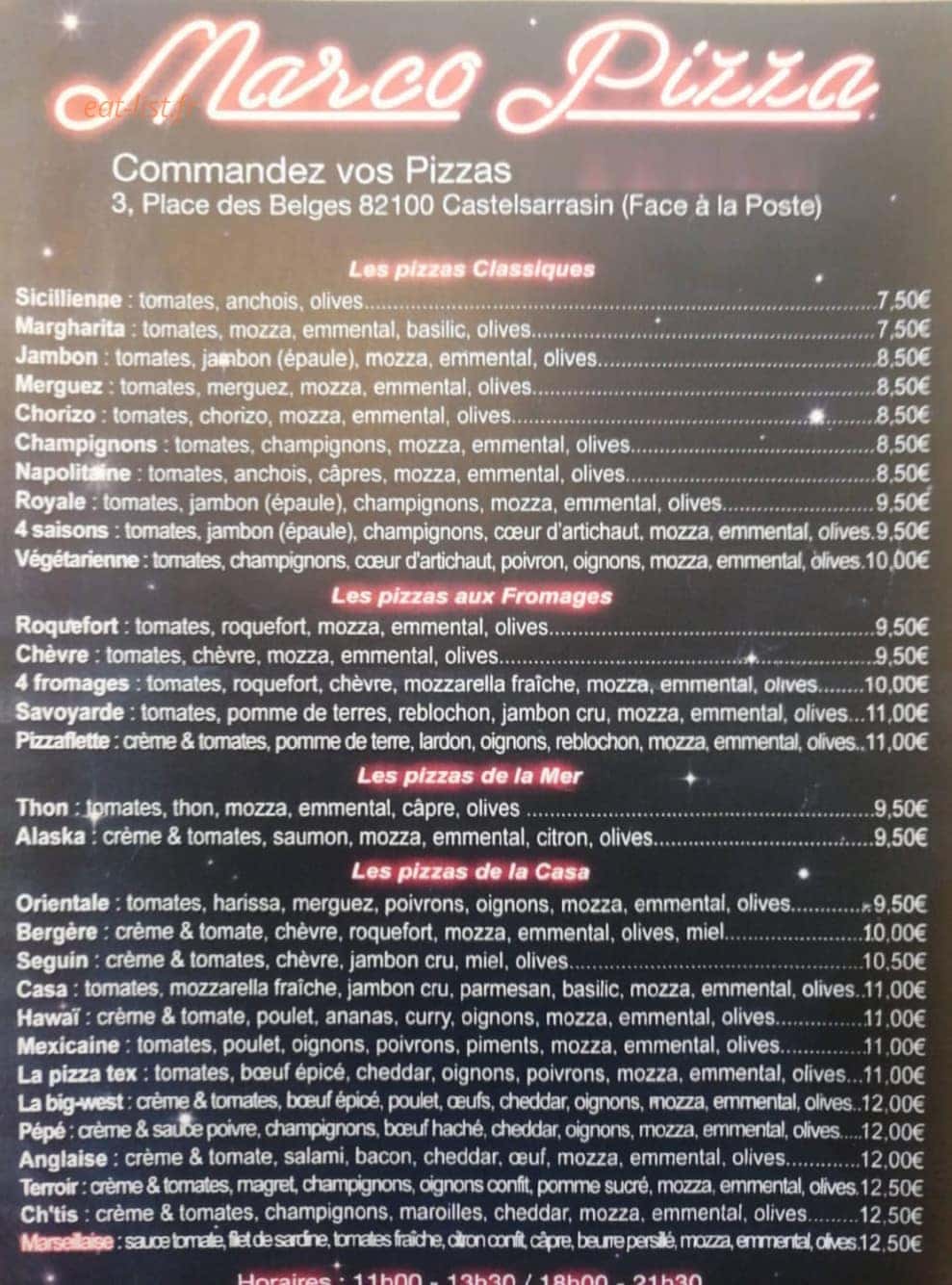 Marco pizza — carte page 2
