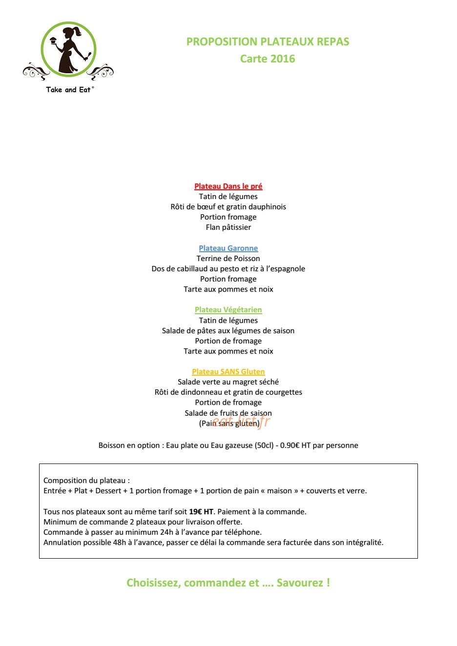 Take and Eat — carte page 2