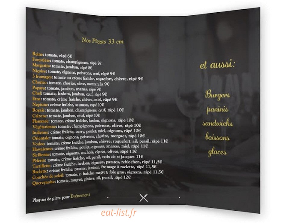 La pizz d Aulery — carte page 1