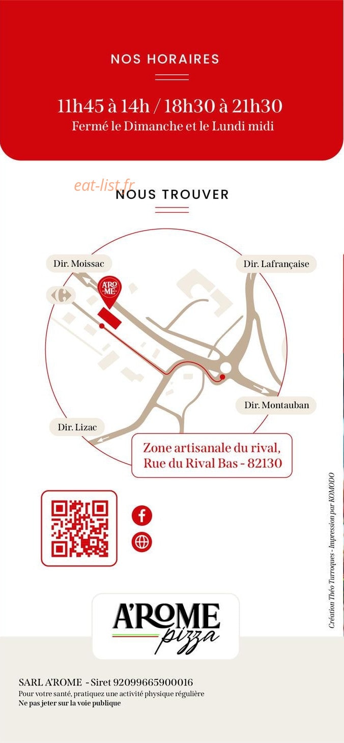 A'Rome Pizza — carte page 6