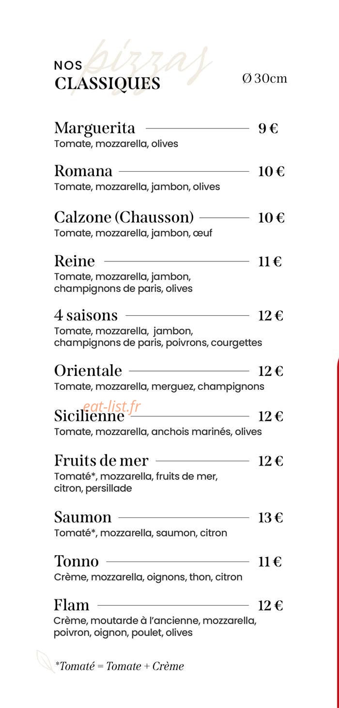 A'Rome Pizza — carte page 2