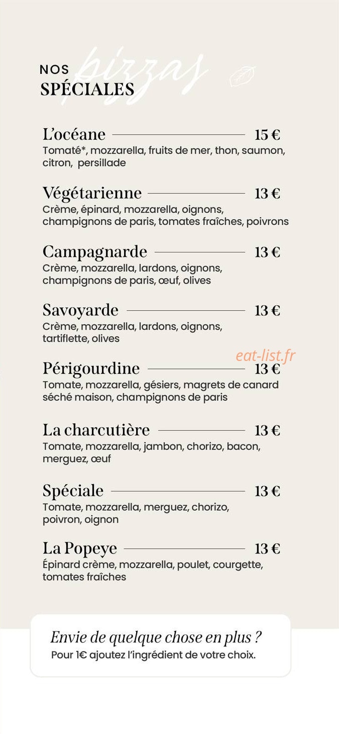 A'Rome Pizza — carte page 4