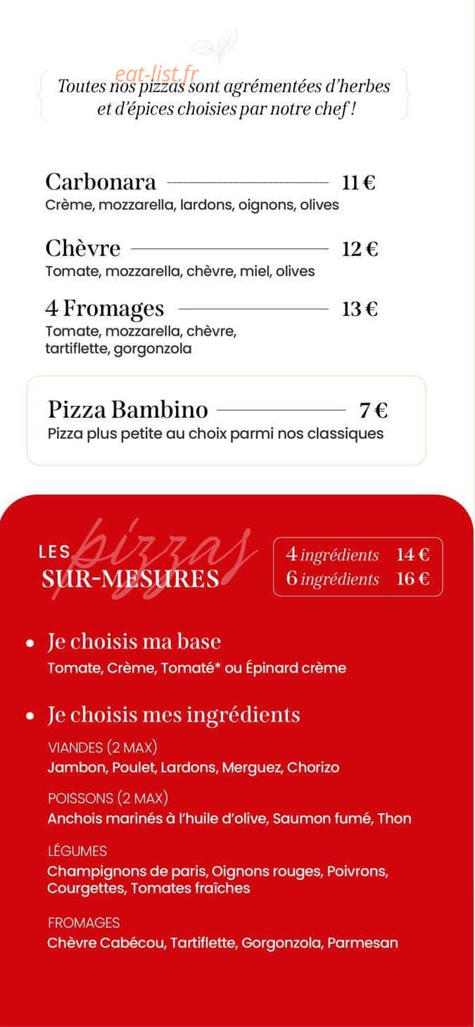 A'Rome Pizza — carte page 3