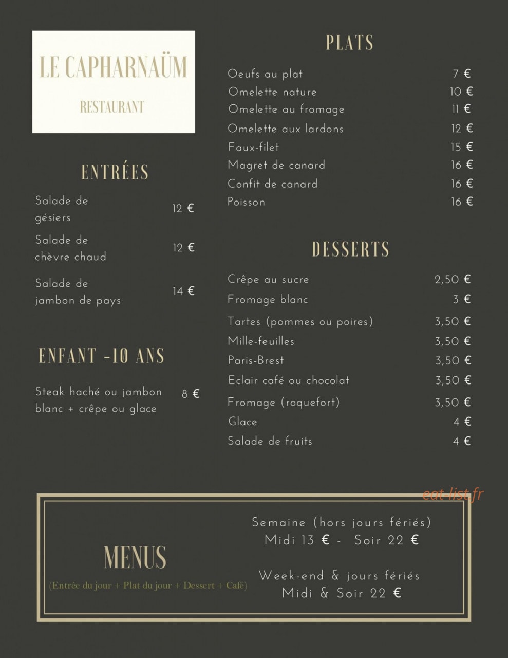 Le Capharnaüm — carte page 1