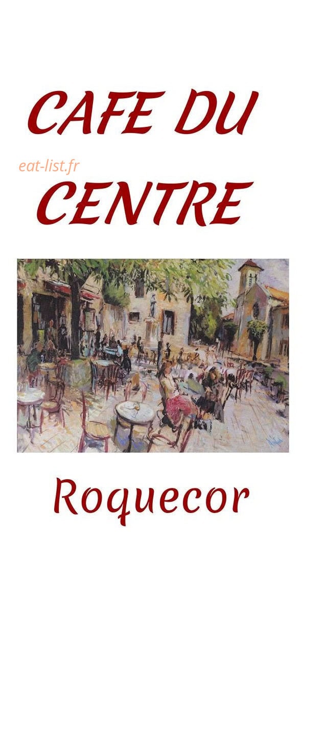 Cafe du Centre — carte page 1